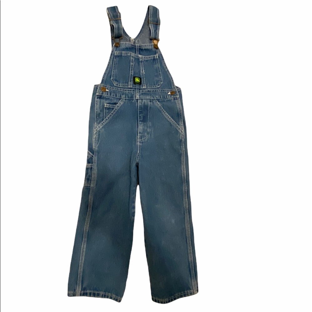 John Deere Boys Girls Kids Bid Overalls Sz 7